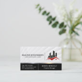 Onroerend goed eigenschappen pictogram visitekaartje (Staand voorkant)