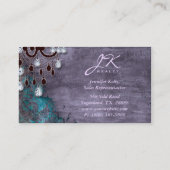 Onroerend goed Elegant Vintage Chandelier Visitekaartje (Achterkant)