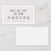 Onroerend goed Er is geen plek zoals thuis handget Visitekaartje (Voorkant / Achterkant)