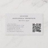 Onroerend goed faux reliëf sleutel zwart wit foto visitekaartje (Achterkant)