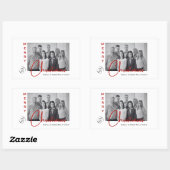 Onroerend goed Foto & Logo | Kerstcadeaulabel Rechthoekige Sticker (Vel)