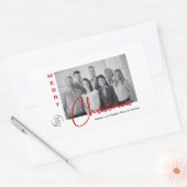 Onroerend goed Foto & Logo | Kerstcadeaulabel Rechthoekige Sticker (Envelop)