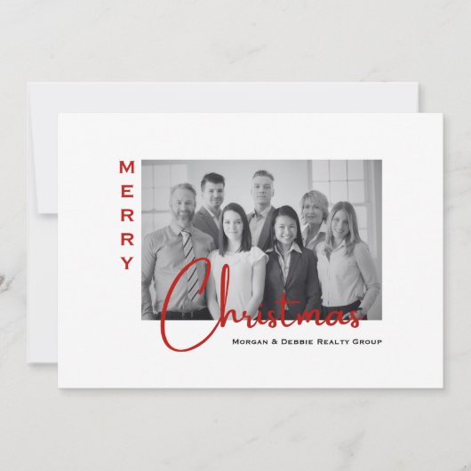 Onroerend goed foto | Minimalistisch kerstfeest, b Feestdagenkaart (Voorkant)