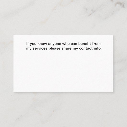 Onroerend goed Foto Portret Professioneel Visitekaartje (Achterkant)