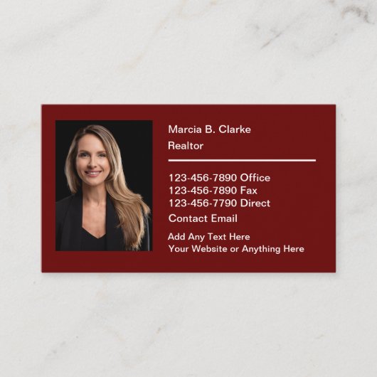 Onroerend goed Foto Portret Professioneel Visitekaartje (Voorkant)