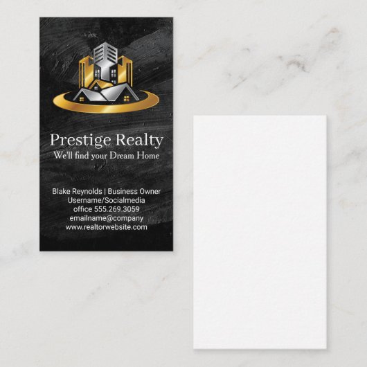 Onroerend goed gebouwen | Commercieel Residentieel Visitekaartje (Voorkant / Achterkant)