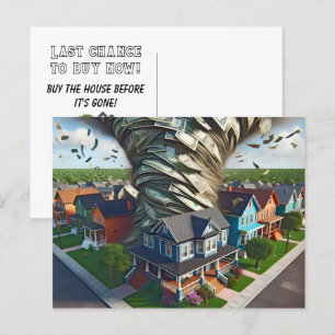 Onroerend goed Geld Tornado Briefkaart