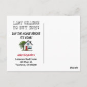 Onroerend goed Geld Tornado Briefkaart (Achterkant)