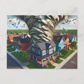 Onroerend goed Geld Tornado Briefkaart (Voorkant)