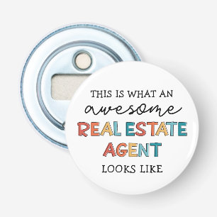 Onroerend goed Geweldige realtor Gifts Button Flesopener