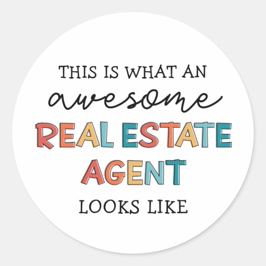 Onroerend goed Geweldige realtor Gifts Ronde Sticker (Voorkant)