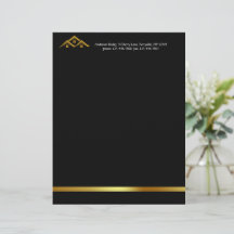 Onroerend Goed Golden House Logo Moderne Makelaar