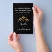 Onroerend Goed Golden House Logo Moderne Makelaar Flyer (Hand)
