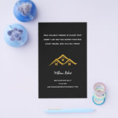 Onroerend Goed Golden House Logo Moderne Makelaar Flyer (Enkel)