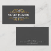 Onroerend goed | Goud Luxe Eigenschappen Visitekaartje (Voorkant / Achterkant)