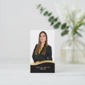 Onroerend goed goud swoosh visitekaartje (Staand voorkant)