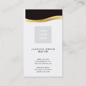 Onroerend goed goud swoosh visitekaartje (Achterkant)
