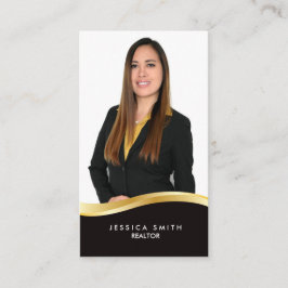 Onroerend goed goud swoosh visitekaartje