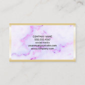 Onroerend goed | Goudlux-grens | Paarse marmer Visitekaartje (Achterkant)