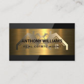 Onroerend goed | goudmetallisch | glans visitekaartje (Voorkant)