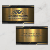 Onroerend goed | goudzwart visitekaartje (Voorkant / Achterkant)