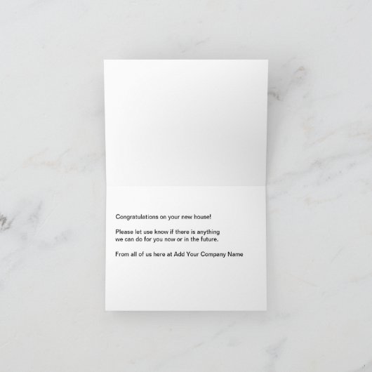 Onroerend goed Hartelijk dank Bedankkaart (Binnen)