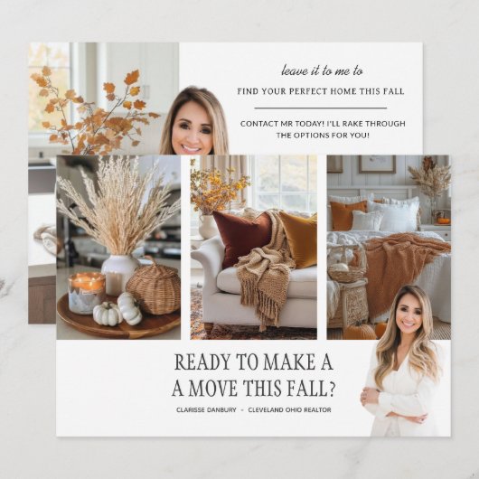 Onroerend goed Herfst Boerderij Pompoen Spice Brie Feestdagenkaart (Voorkant / Achterkant)