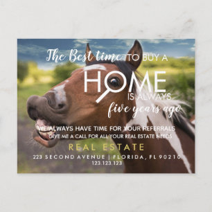 onroerend goed Het beste moment om een huis te kop Aankondigingskaart
