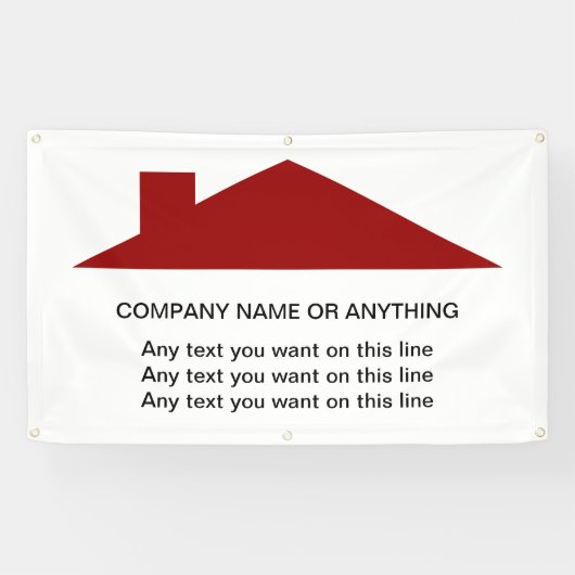 Onroerend goed Home Dak Logo Banner Sjabloon (Horizontaal)