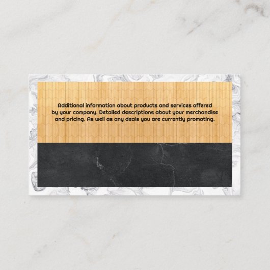 Onroerend goed Home Logo | Houtmarmer Visitekaartje (Achterkant)