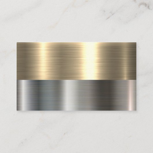 Onroerend goed Home | Metaalgoud | Staal | Metaal Visitekaartje (Achterkant)