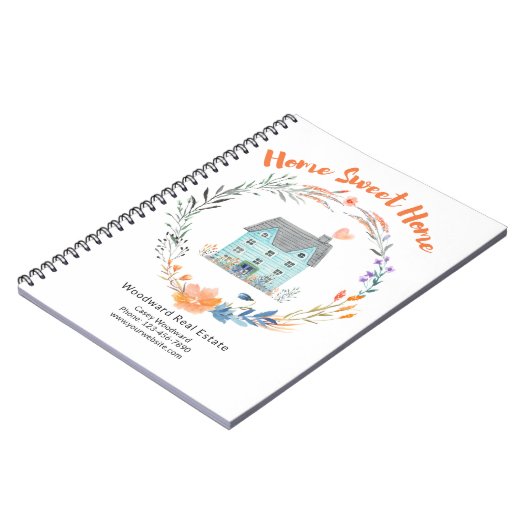 Onroerend goed Home Sweet Home Budget Promotioneel Notitieboek (Linkerzijde)