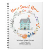 Onroerend goed Home Sweet Home Budget Promotioneel Notitieboek (Voorkant)