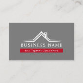 Onroerend goed Huis Dak Logo Professional Visitekaartje (Voorkant)