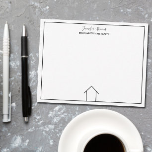 Onroerend goed Huis Eenvoudig Chique Aangepast Hui Notitiekaartje