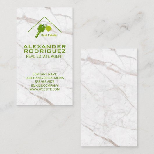 Onroerend goed Huis en Sleutels Visitekaartje (Voorkant / Achterkant)