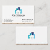 Onroerend goed | Huis Icon Hout Trim Visitekaartje (Voorkant / Achterkant)