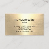 Onroerend goed Huis & Key Logo Paarse & Gold Realt Visitekaartje (Achterkant)