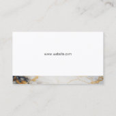 Onroerend goed Huis Metallic Logo | Marmeren versi Visitekaartje (Achterkant)