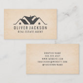 Onroerend goed Huis Onroerend goed logo Visitekaartje (Voorkant / Achterkant)