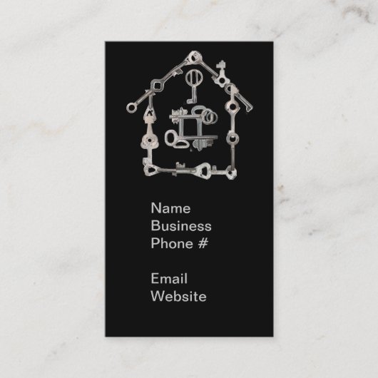Onroerend goed Huis Sleutels Business Visitekaartje (Voorkant)