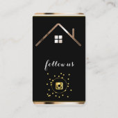 Onroerend goed Huis - Social Media QR Code Visitekaartje (Achterkant)