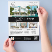 Onroerend goed Huis te koop Logo QR Flyer (Hand)