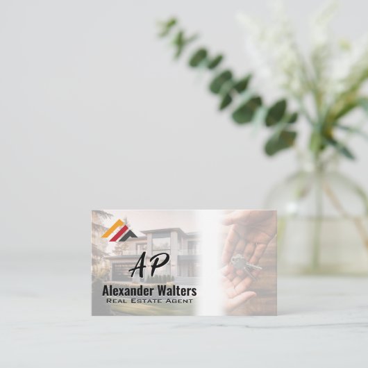 Onroerend goed | Huissleutels overhandigd | Onroer Visitekaartje (Staand voorkant)