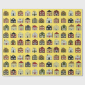 Onroerend goed Huizen Cadeaupapier (Vlak)