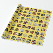 Onroerend goed Huizen Cadeaupapier (Uitgerold)