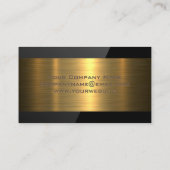 Onroerend goed Huizen | Goud Metaal | Zwarte glans Visitekaartje (Achterkant)