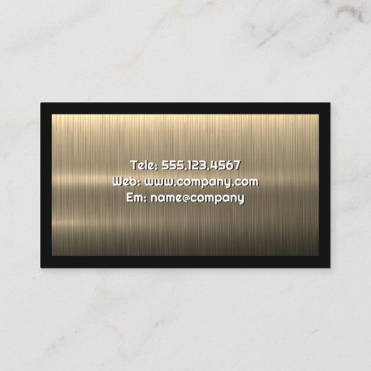 Onroerend goed Huizen Palm Tress | Goud Metaalacht Visitekaartje (Achterkant)