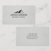 Onroerend goed Huizen | Witte Leer Visitekaartje (Voorkant / Achterkant)