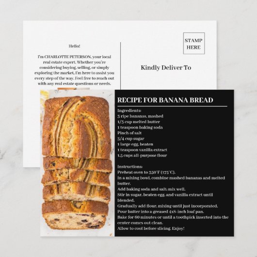 Onroerend goed Introductie met recept Briefkaart (Voorkant / Achterkant)